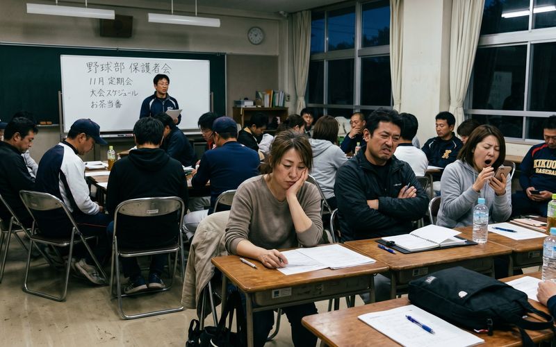 保護者会なし — 長時間の定例会議の負担